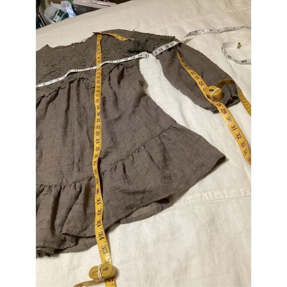 Umgee Peasant Mini Dress With Lace Bodice S - Picture 5 of 10